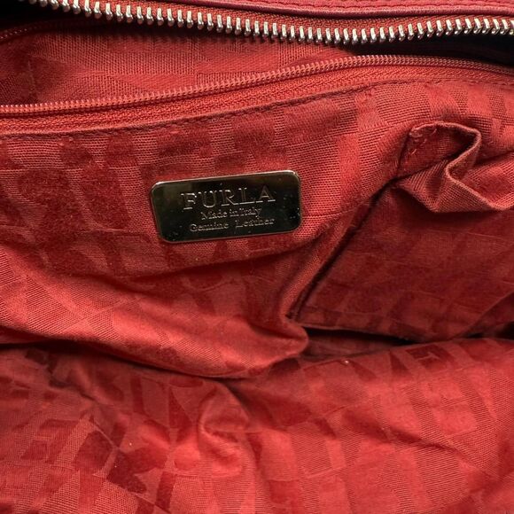 furla red leather chain shoulder - Picture 7 of 7